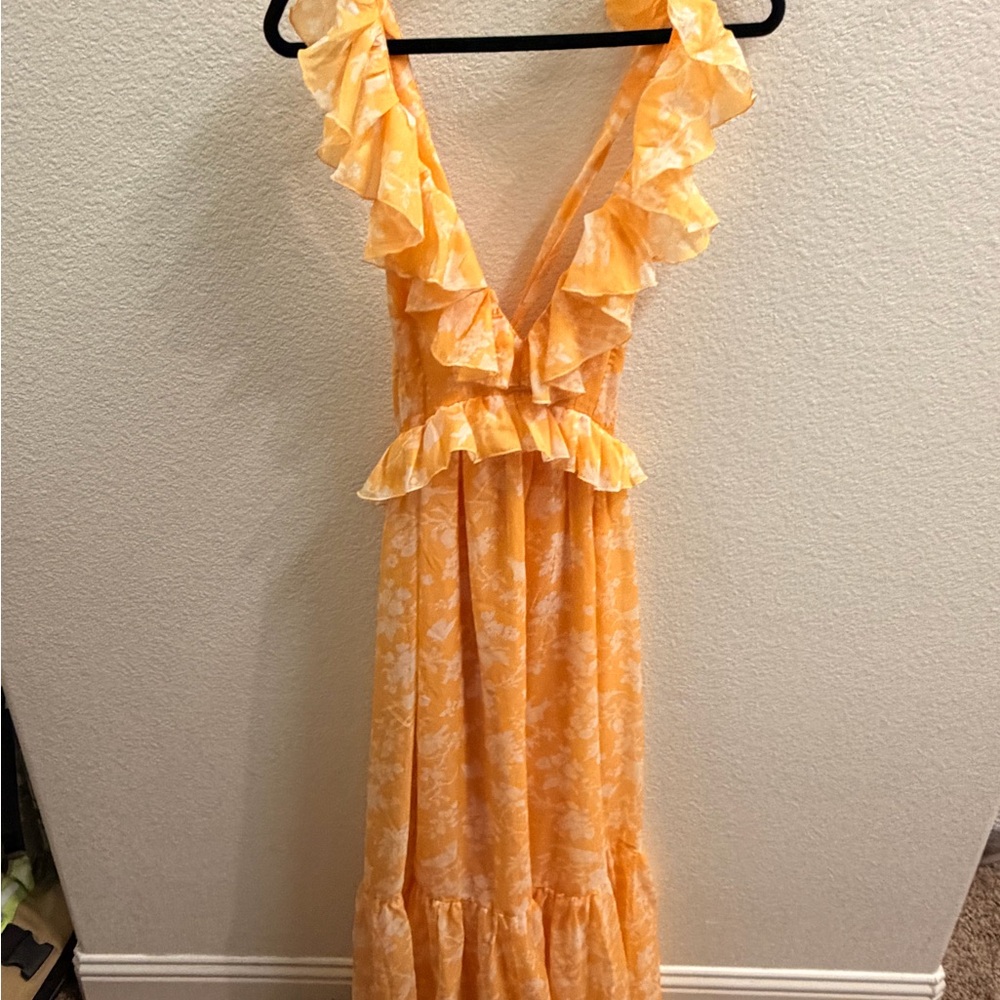 Abercrombie & Fitch Vibrant Yellow Backless Dress